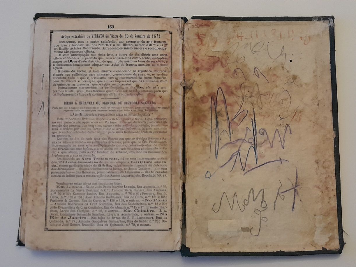 Livro antigo aprender a ler