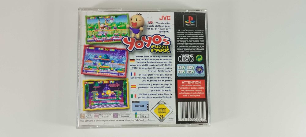 YoYo's Puzzle Park Playstation 1 PS1