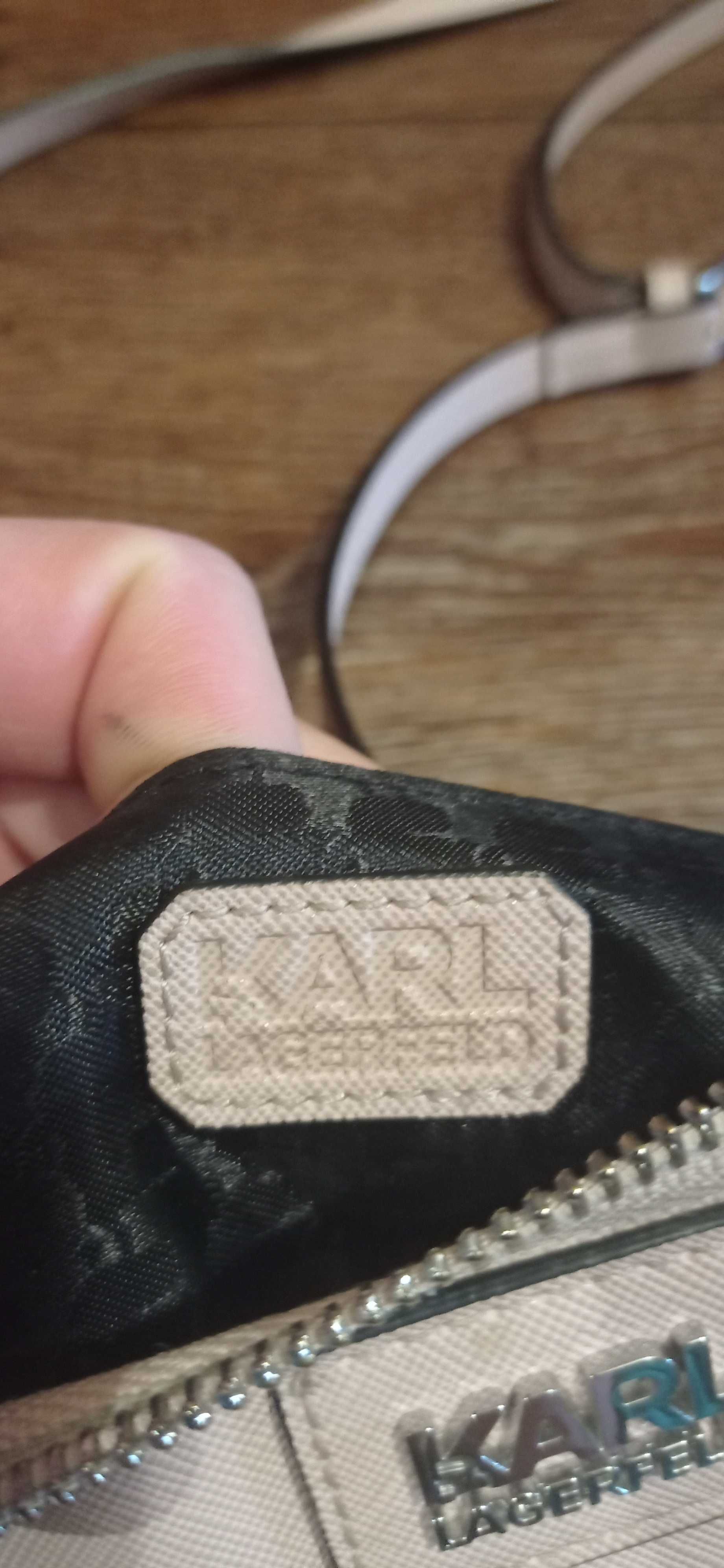 Torebka kopertówka wieczorowa z kotem karl lagerfeld kot pudrowy róż