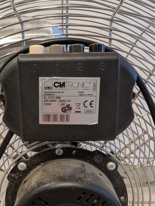 Wentylator podlogowy Clatronic VL 3731 WM, moc 120W