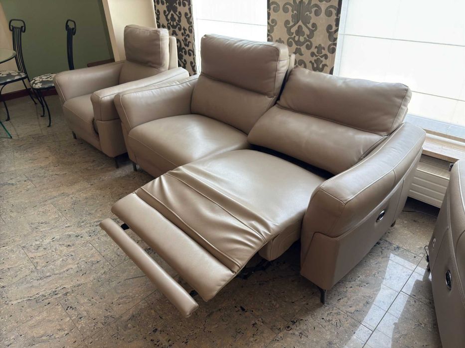 Komplet wypoczynkowy Bostonsofa - Sterowany elektrycznie - Skórzany