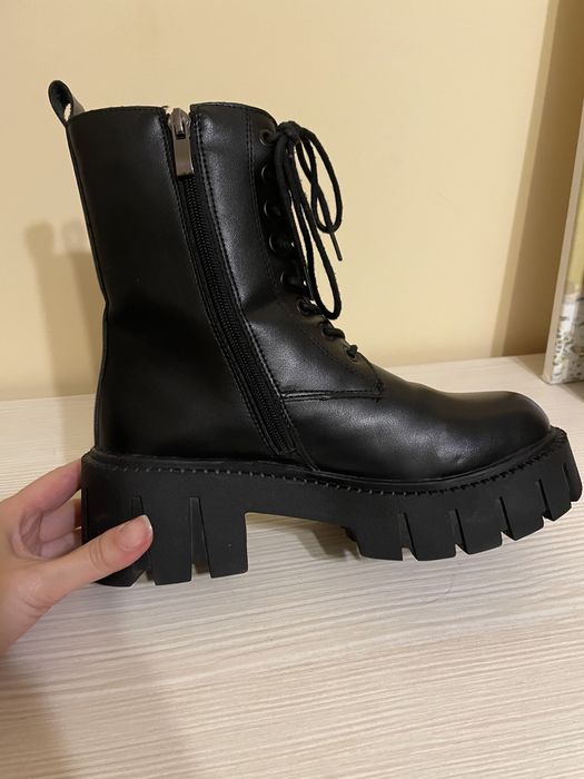 Черевики зимові жіночі берці, шкіра