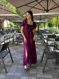 Літня сукня максі фіолетова/ Длинное летнее платье розміри S,M,L