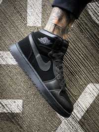 Buty Nike Air Jordan 1 Mid Triple Black 41-45 meskie trampki