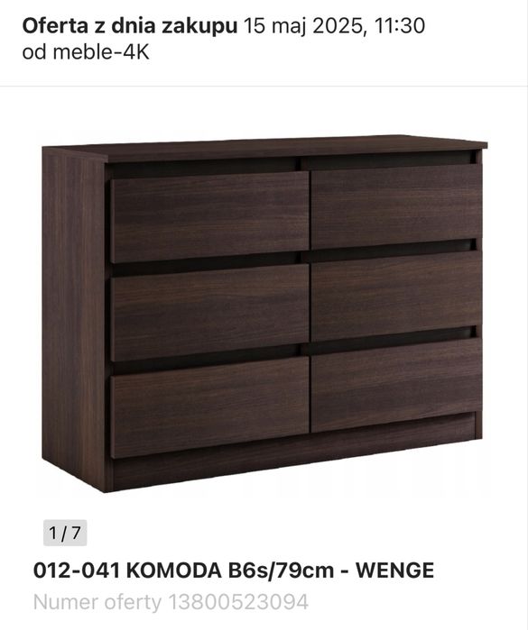 Komoda wenge szer 79 cm x 83 cm