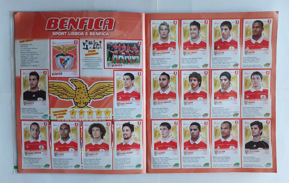 Caderneta Completa Panini Superliga Futebol 10-11 Com Capa Protetora