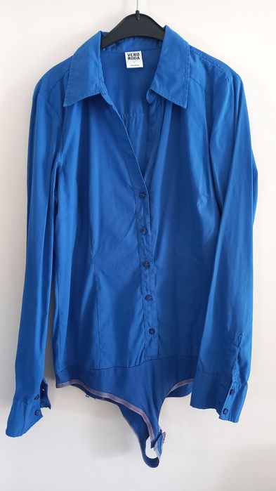 Koszula-body w kolorze niebieskim