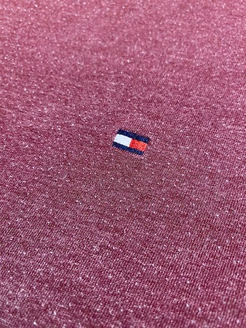 Koszulka męska Tommy Hilfiger - rozmiar XL, bawełna, bordowa