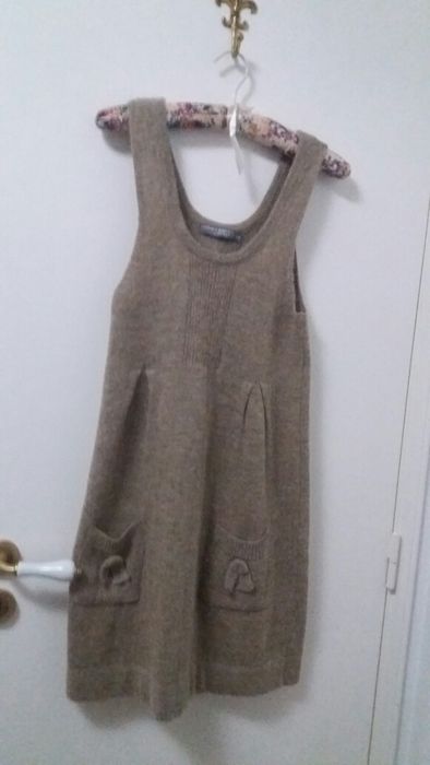 Vestido tunica ,  ,bege em malha"Friday project" Made in Italy