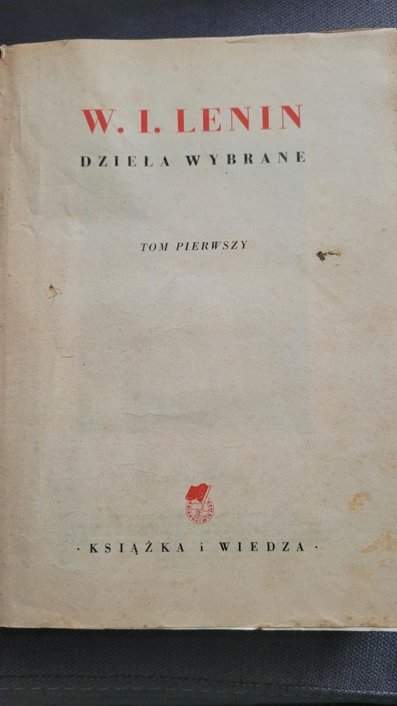 Książki W.I.Lenin "Dzieła wybrane" tom 1 i 2.