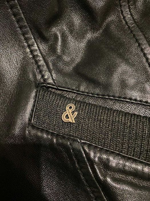 мужская кожаная куртка D&G (Dolce & Gabbana) в стиле бомбера