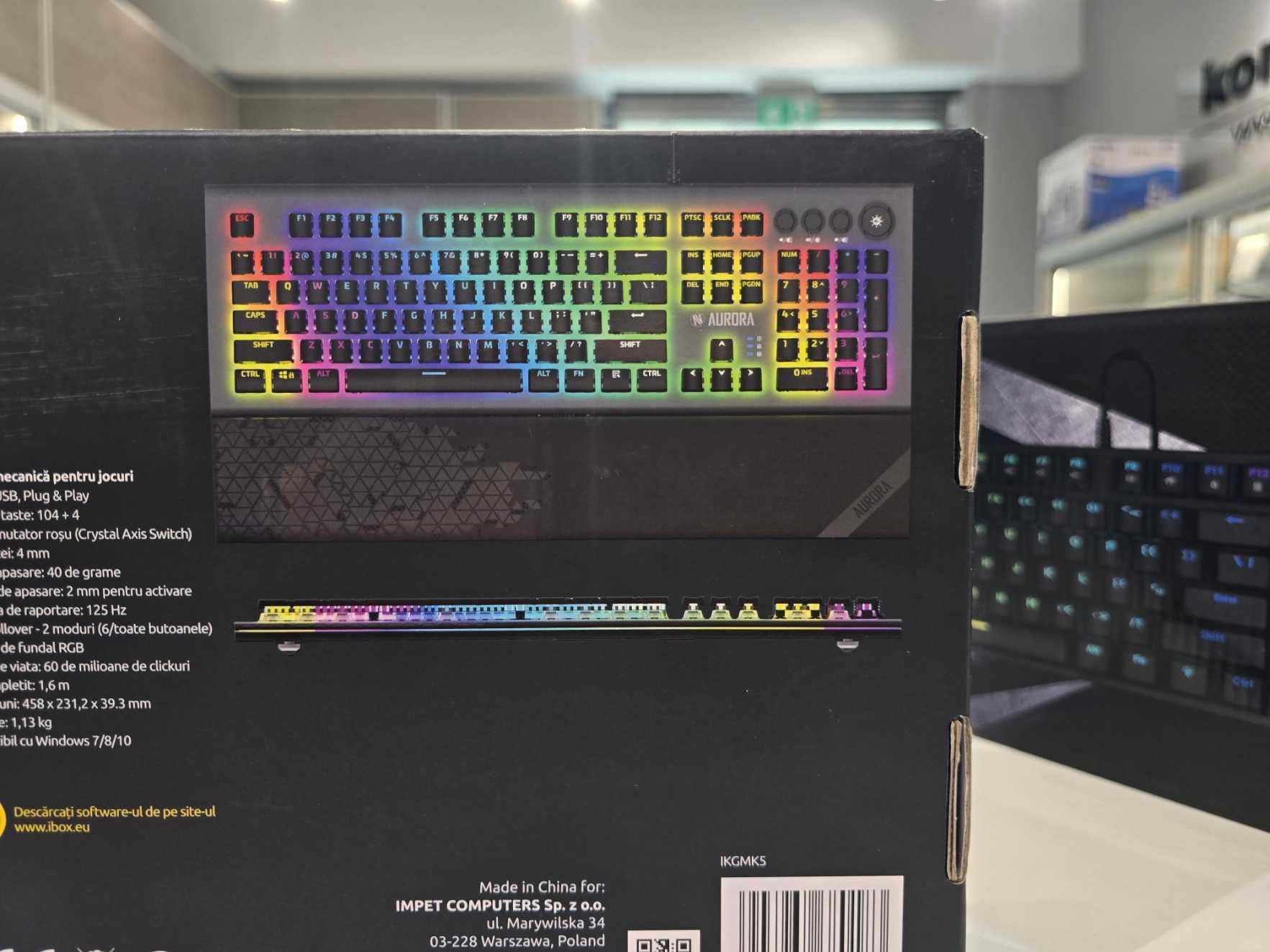 NOWA Klawiatura mechaniczna iBOX Aurora K-5 RGB | GWARANCJA