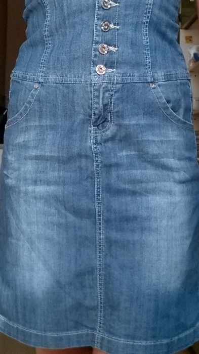 Spódnica na szelkach-ogrodniczki roz L-Xl