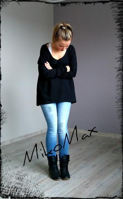 MikoMax tunika czarna luźny fason