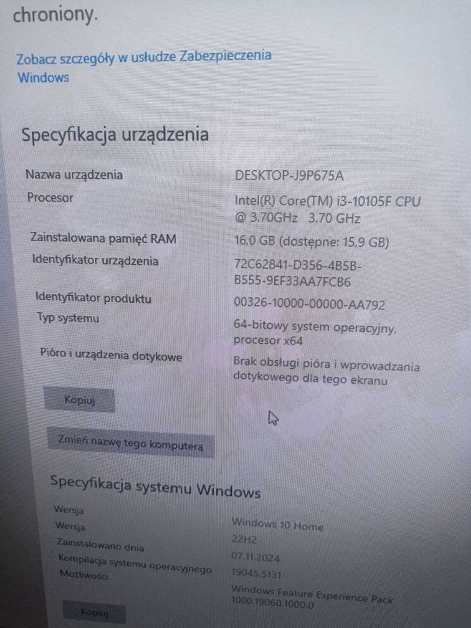 Komputer IntelCore i3-10105, 16 Gb DDR4, RTX 3050, SSD 1TB
