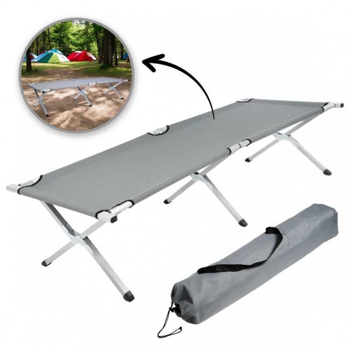 Łóżko turystyczne, polowe, kanadyjka 190 x 62cm składane AR04SZ