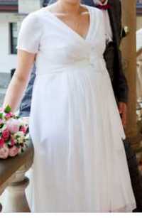 suknia ślubna ciążowa  7 miesiąc rozmiar 44