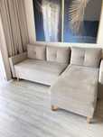 Kanapa sofa do salonu rozkładana beżowa