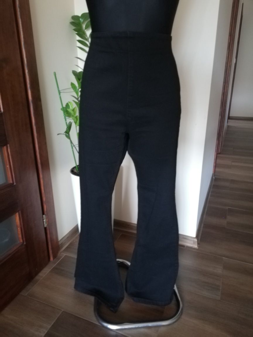 Spodnie jeansy typu flare wysoki stan rozmiar 40