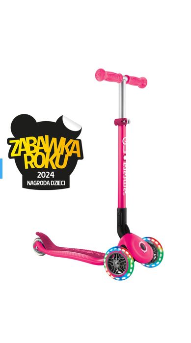Hulajnoga Globber LED 3-kołowa od 3+. Regulowana wysokość, składana ko
