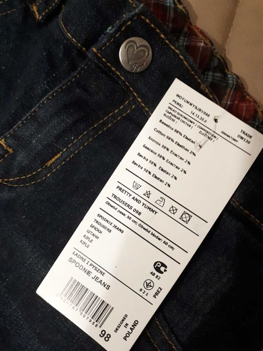 Jeansy Wójcik dziewczynka 98 nowe!