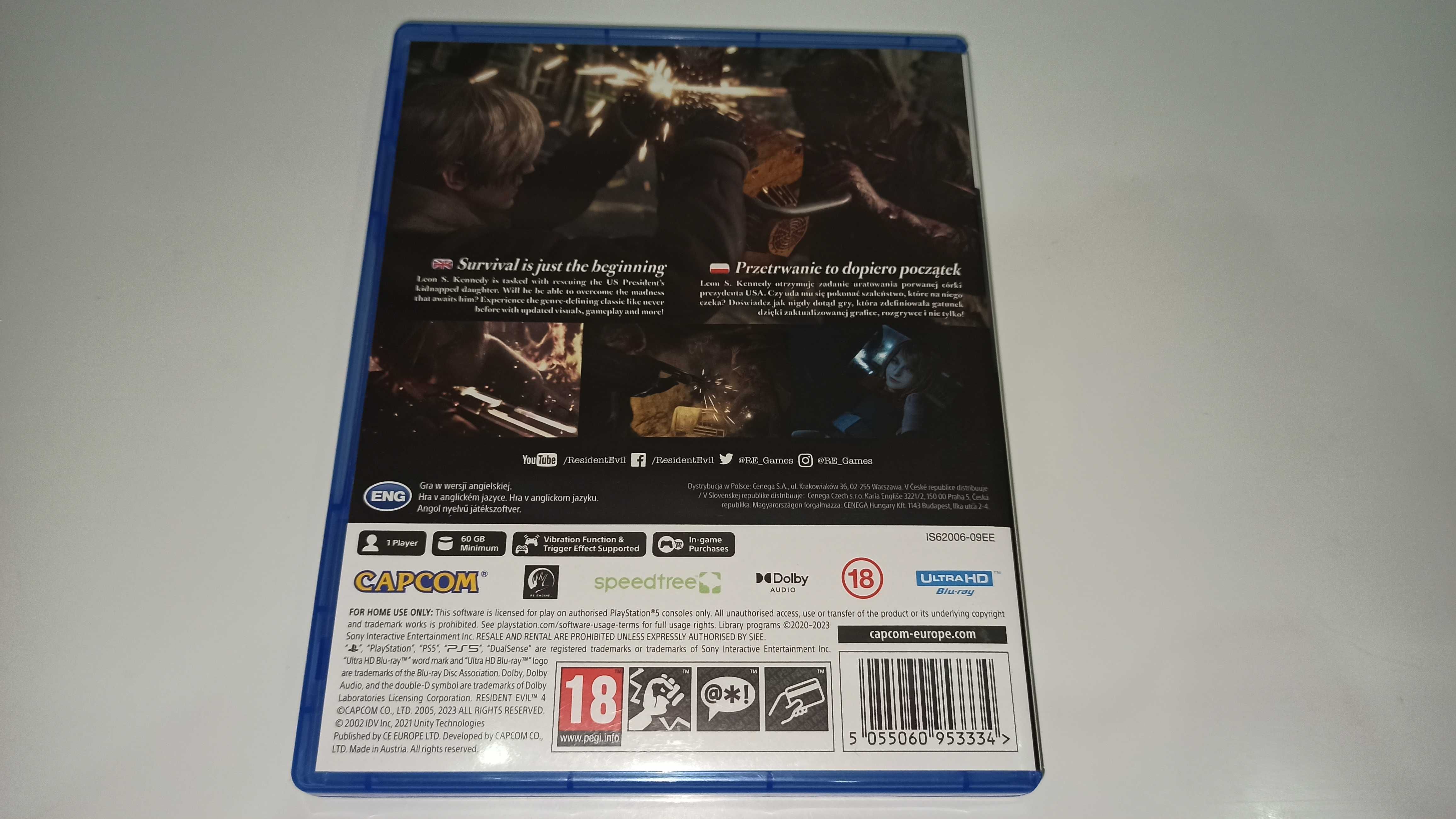 ps5 RESIDENT EVIL 4 REMAKE kultowy horror okładka Polska