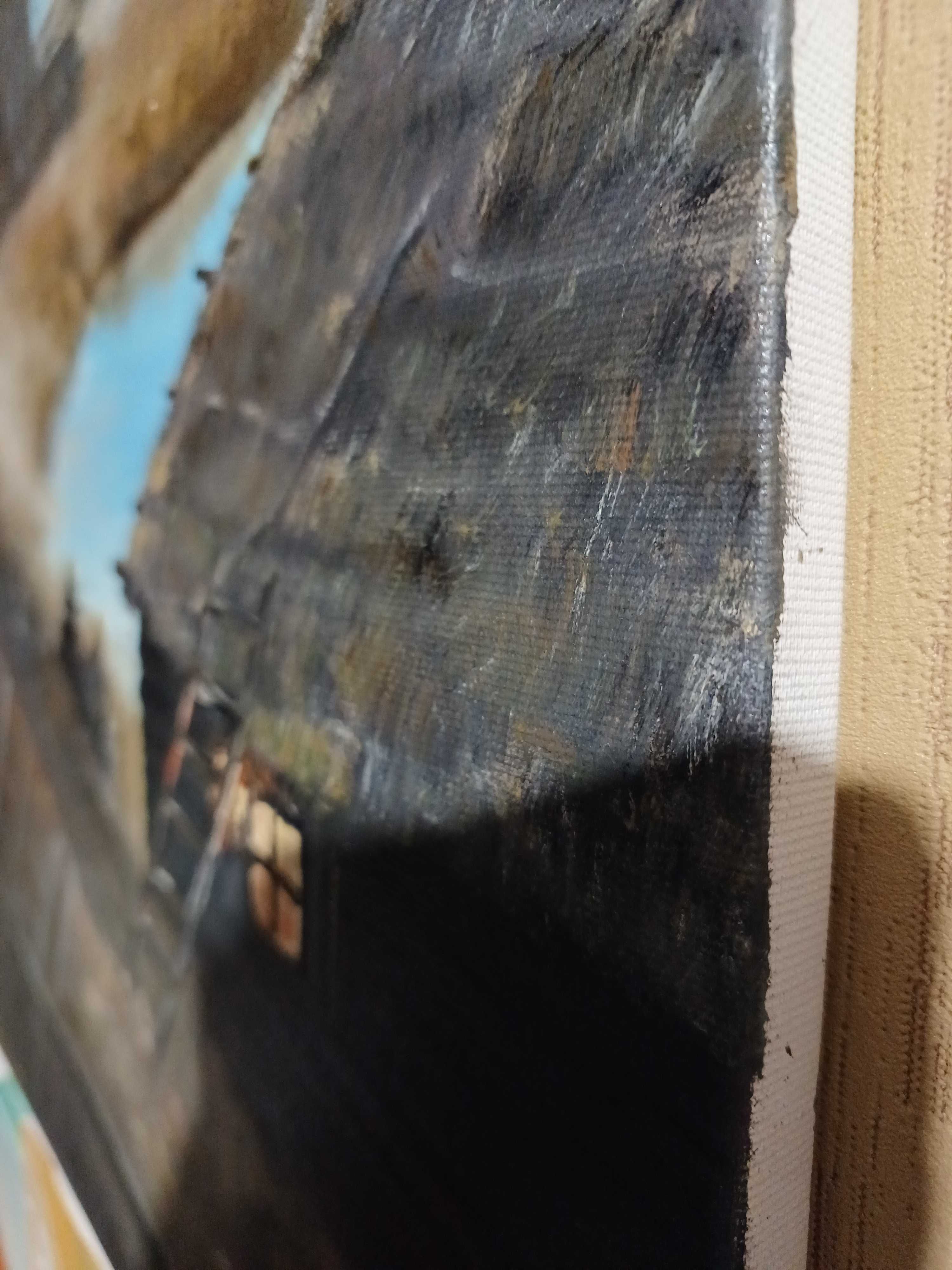 Картина "Тихий вечер", масло, холст лен на подрамнике 40х50.