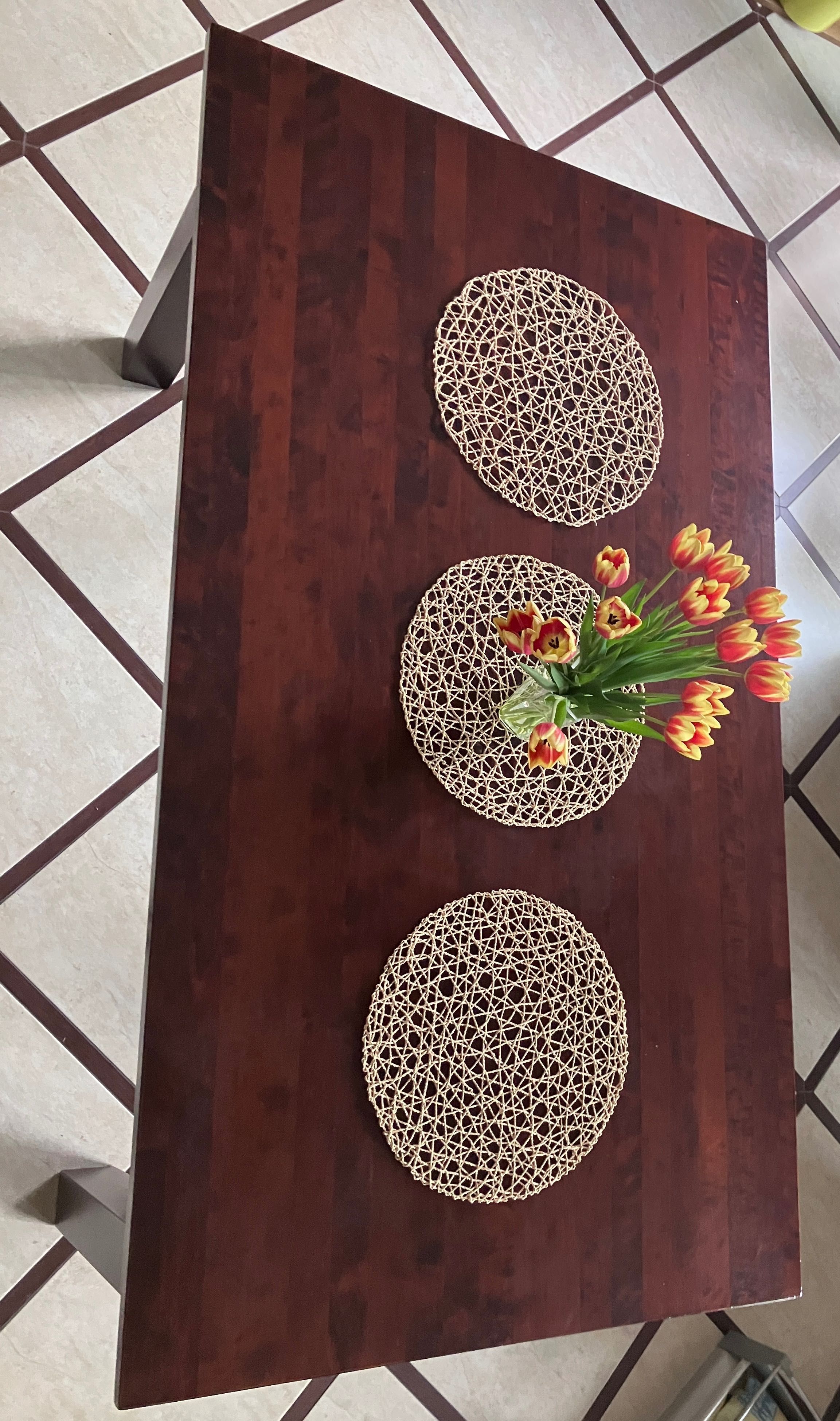 Stół rozkładany  i stolik kawowy z drewna akacjowego