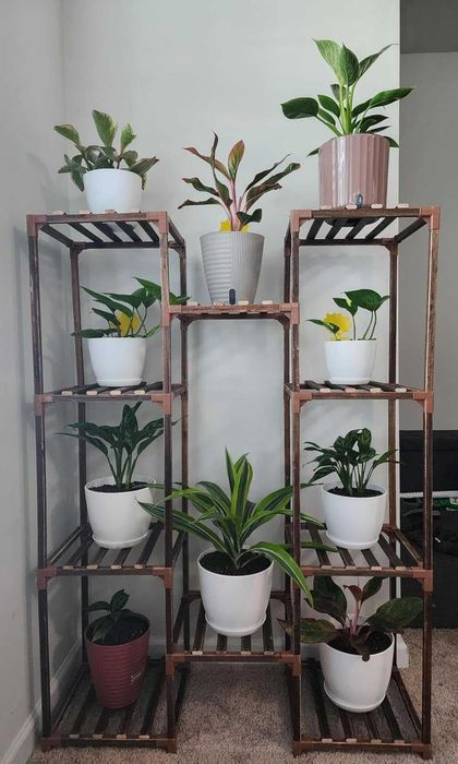 Duży kwietnik stojak na kwiaty na 10 doniczek dom ogród taras półki