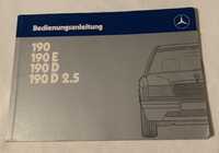 Manual Proprietario Mercedes 190 (Alemao)