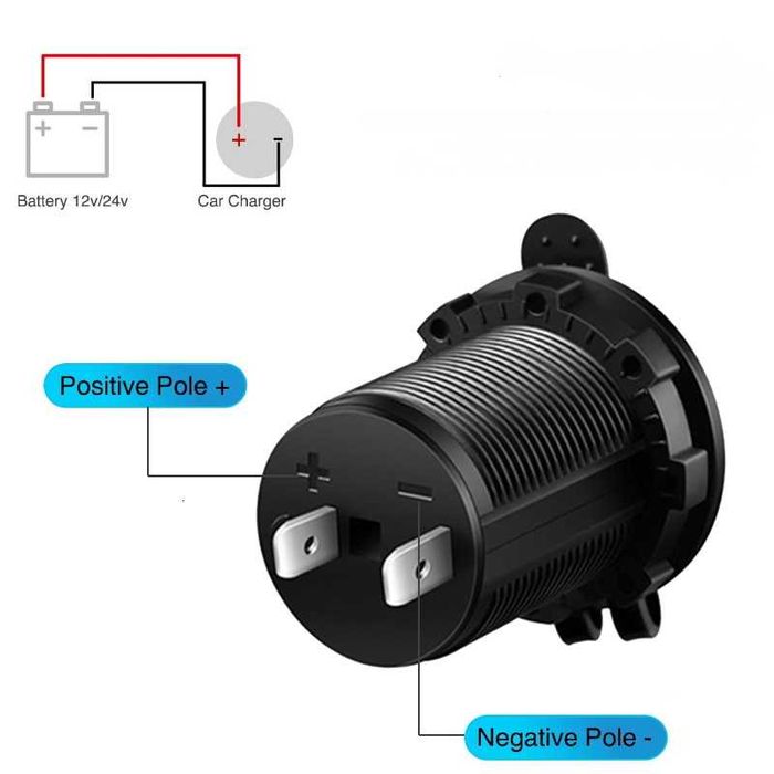 Водонепроницаемое гнездо прикуривателя 12 вольт разъем-розетка в авто