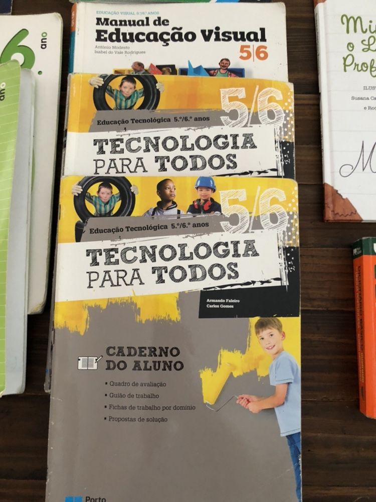 Livros escolares do 6 Ano