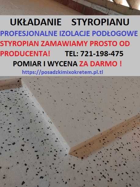 Posadzki/ wylewki betonowe/ kucie / styrobeton / układanie styropianu