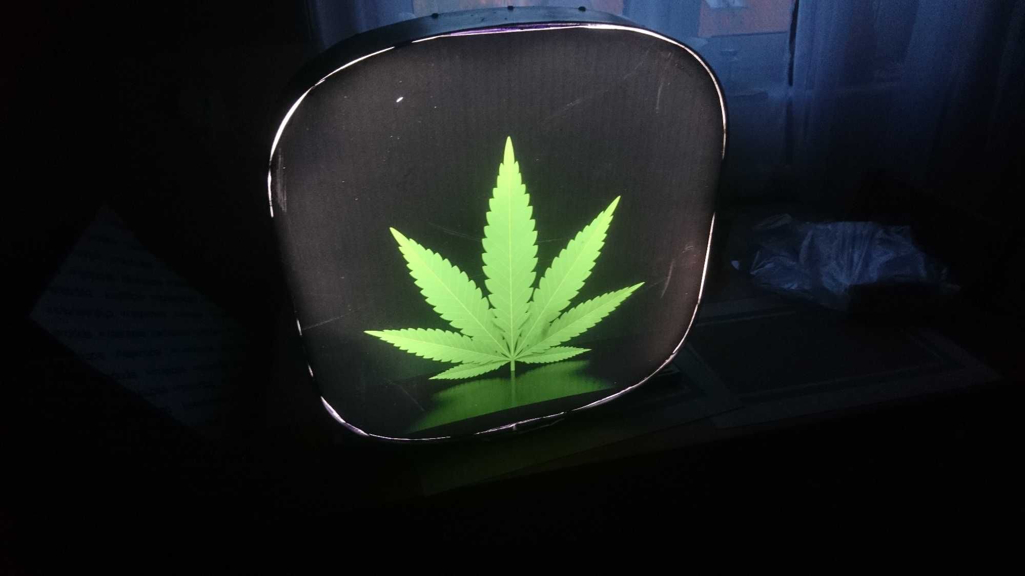 Kaseton reklamowy, neon świetlny biznes CBD THC sklep