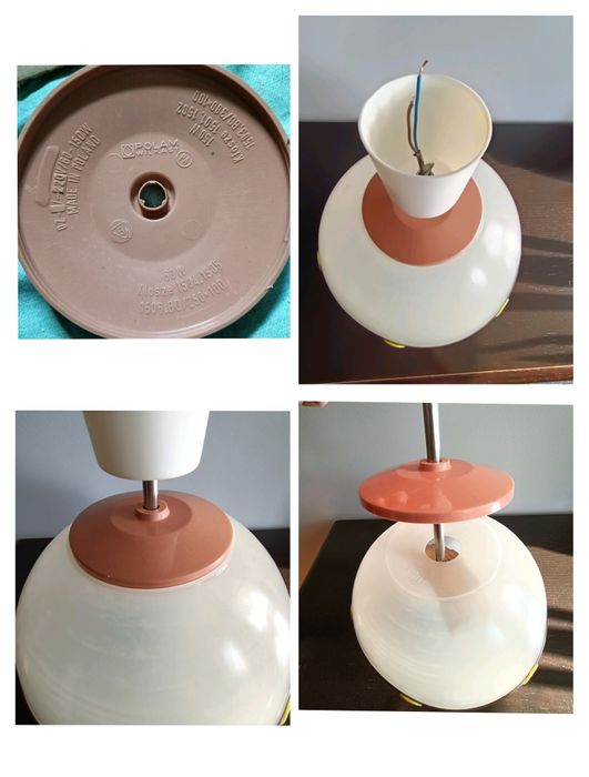 Stara lampa Polam Wilkasy - PRL, vintage, space age, new look, loft,