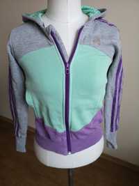 Adidas bluza sportowa szara fiolet h 134 140 sweter zapinana nike