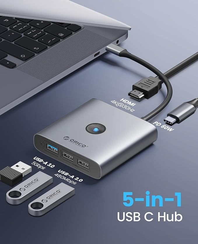 orico hub usb c 5w1 stacja dokująca vv