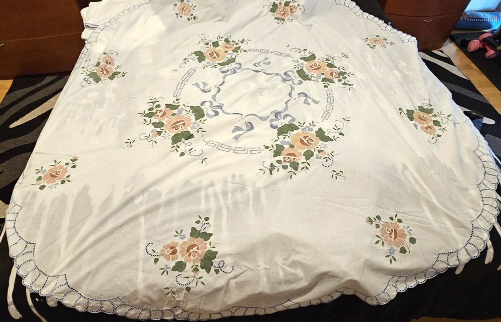 Toalha de mesa redonda com Guardanapos