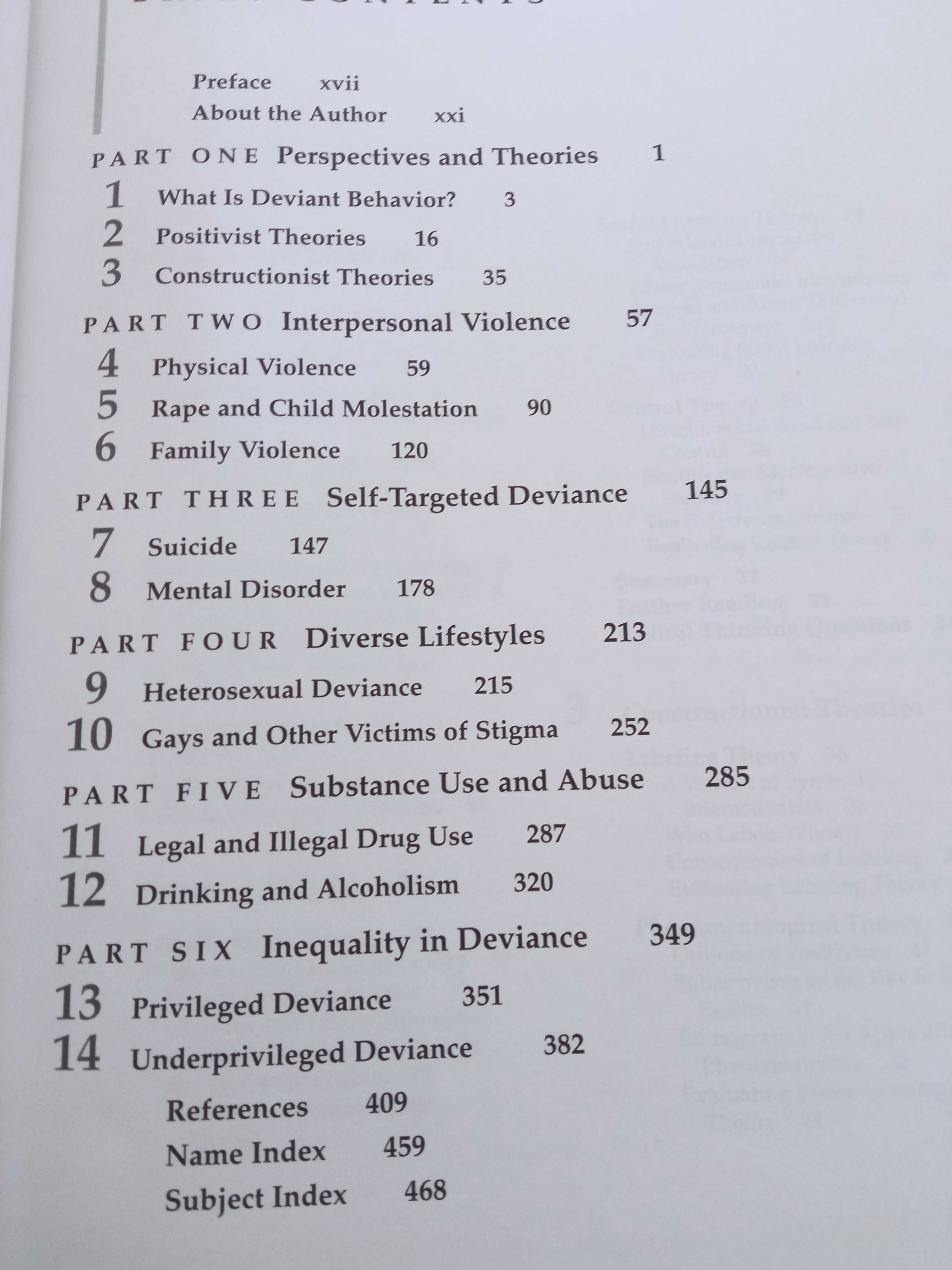 Deviant Behavior by Alex Thio - seventh edition . Wyd. Pearson.