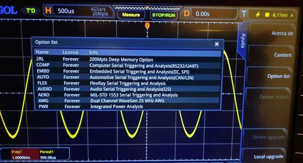 Осцилограф RIGOL MSO5000 DS2000 DS2000A Ключ активации всех опций