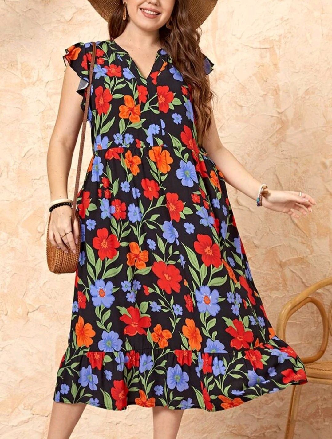 Sukienka wiskoza 100% shein plus size 2XL 48/50