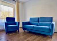 Sofa z funkcją i fotel Vero Tulipano Carabu