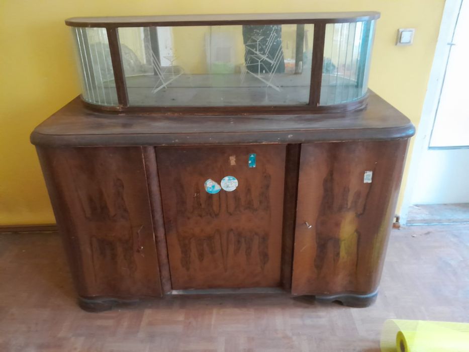 Zabytkowy kredens art deco z nadstawką