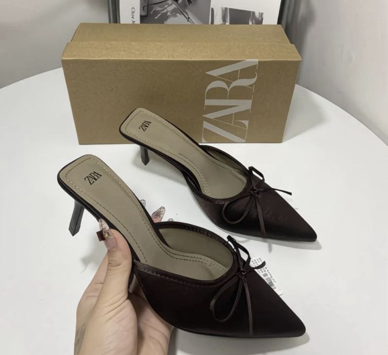 туфлі коричневі zara