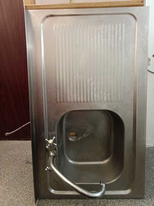 Мийка кухонна нержавійка 100,5 см на 60 см глиб.15 см 1 мм вага 7,5 кг