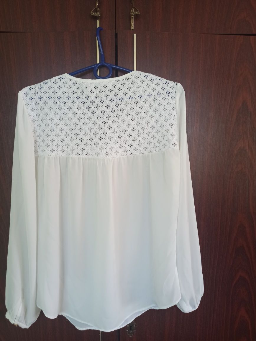 Bluzka szyfonowa uni basic casual