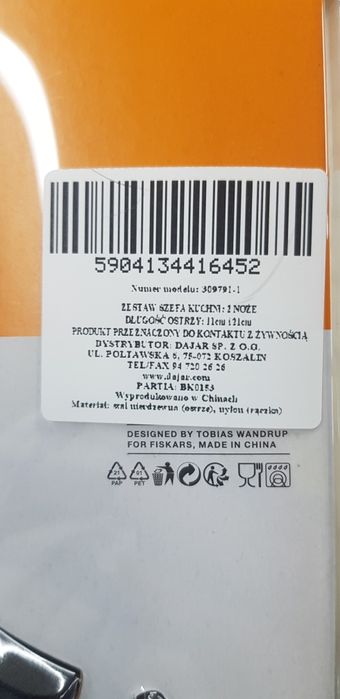 Fiskars zestaw 2 noży szefa kuchni