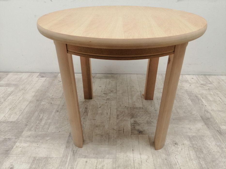 stół okrągły do jadalni dąb okleina mały nowy ludwikowski