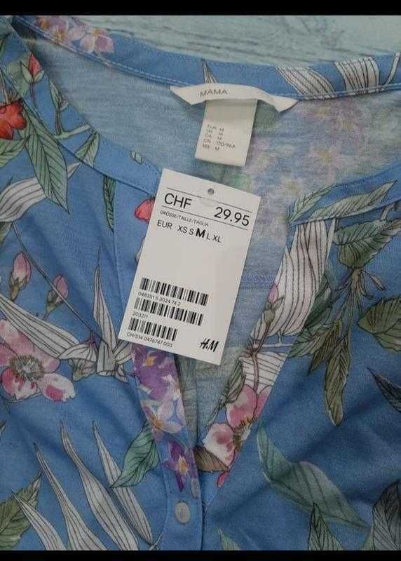 Сукня для вагітної на літо плаття в квітковий принт H&M