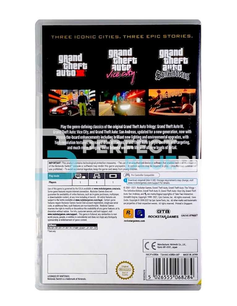 Grand Theft Auto: The Trilogy / Nintendo Switch / Napisy PL / Mokotów